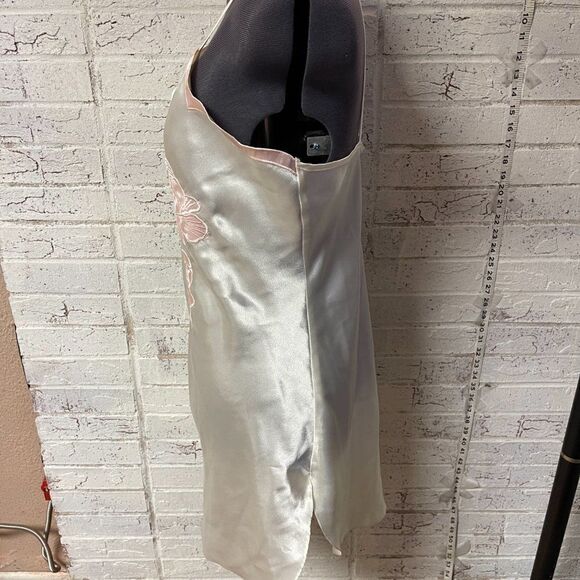 Fantasies Vintage Pink White Floral Slip Nightie Medium - Picture 7 of 10